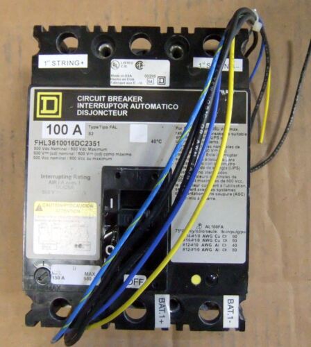 Square D Circuit Breaker 100A FHL3610016DC2351