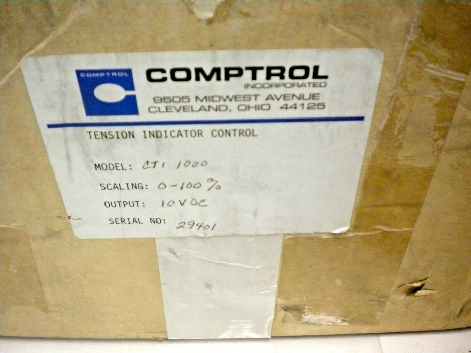 Comptrol Tension Indicator Control CTI1000 0-100 %