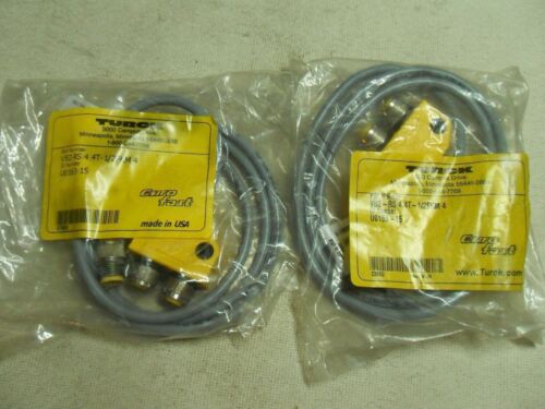 2 Turck VB2-RS 4.4T-1/2FKM4 Euro-Fast Cords