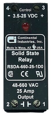 Continental Industries RSDA-660-25-1D0 20 A Solid State Relay