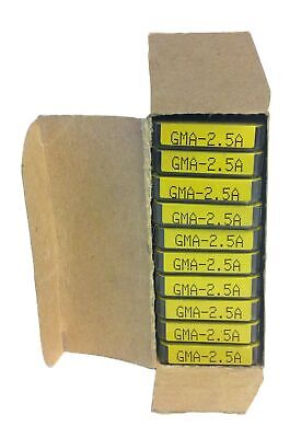 Bussmann GMA-2.5A 2.5 A 250 V Fast Acting Glass Fuse - Qty. 50