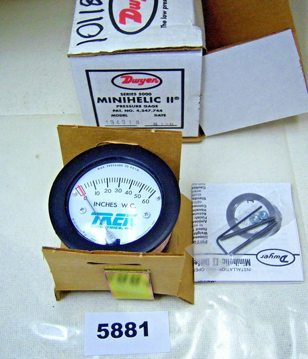 Dwyer Pressure Switch 1929-18 20 Psig Max 0-60 In Wc