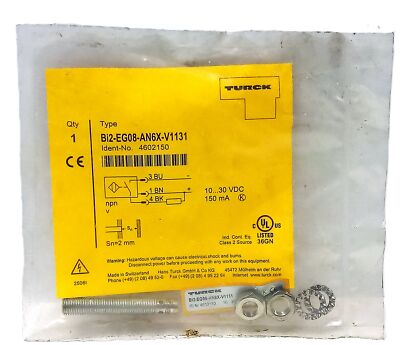 Turck BI2-EG08-AN6X-V1131 4602150 10-30 V DC SS Inductive Proximity Sensor
