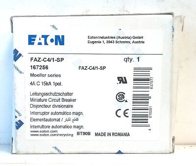 Eaton FAZ-C4/1-SP 277 V AC 48 V DC 4 A 1 P Miniature Supplementary Protector