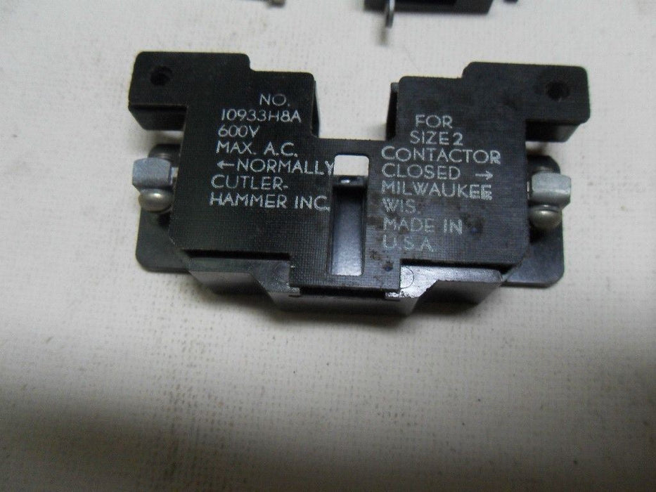 Cutler-Hammer 10933H8A Aux Contact