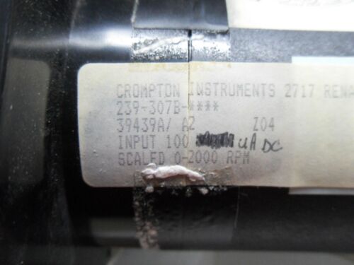 1 CROMPTON INSTRUMENTS 239-307B METER RELAY