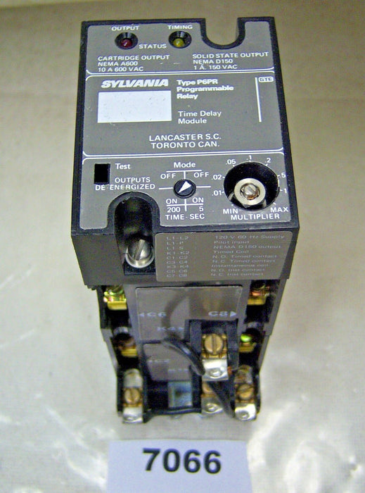 Sylvania Programmable Time Delay Relay P6PR-11N11-76 10A 600 VAC