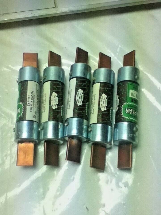 5 Bussmann LPN70 Fuses- No Box
