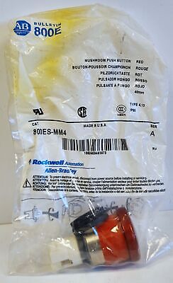 Allen-Bradley 800ES-MM4 Red Anodized Non-Illuminated Push Button