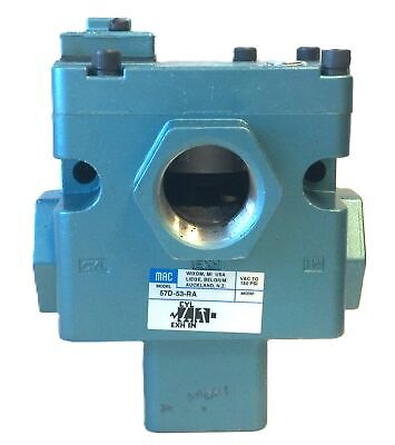 MAC Valves 57D-53-RA 1" NPT 3 Way Balanced Solenoid / Spool Valve