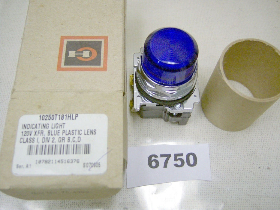 Cutler-Hammer Indicating Light 10250T181HLP 120V Blue