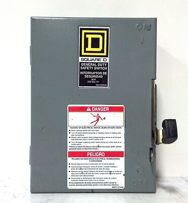 Square D D221N 30 A 240 V 2 P Fused Safety Switch