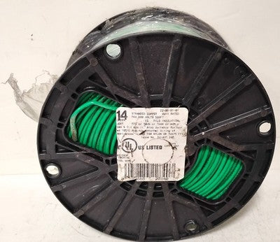 Southwire 22-95-91-01 14 AWG GREEN MTW THWN THHN AWM 500 FT SPOOL