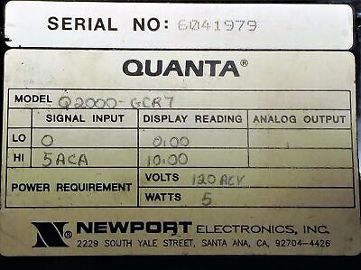 Newport Q2000-GCR7 Digital Current Panel Meter