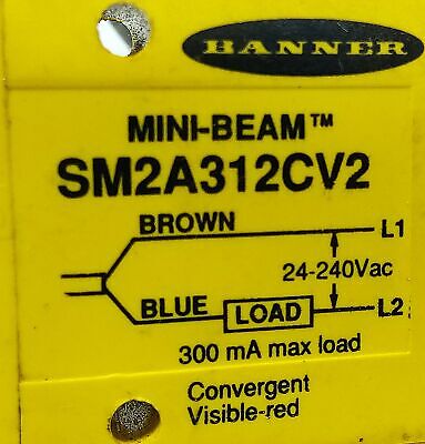 Banner Engineering SM2A312CV2 26185 24-240 V AC Photelectric Emitter