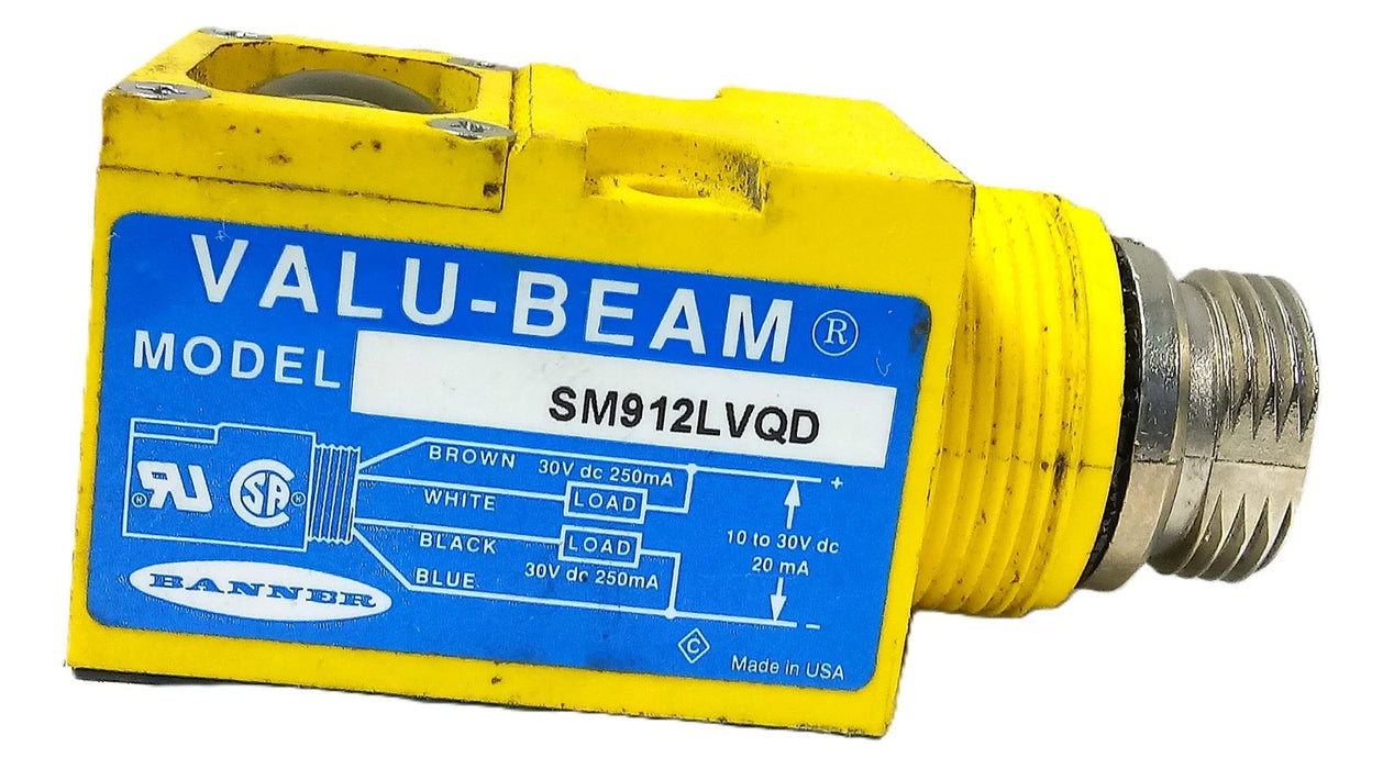 Banner Engineering SM912LVQD VALU-BEAM 10-30 V DC Photoelectric Proximity Sensor
