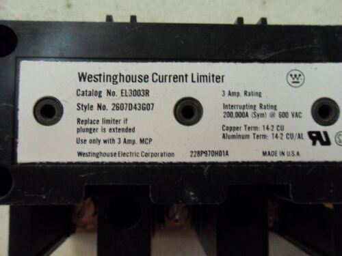 Westinghouse EL3003R Current Limiter