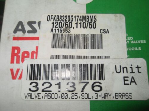 1 ASCO Ofkb8320G174Mbms Solenoid Valve