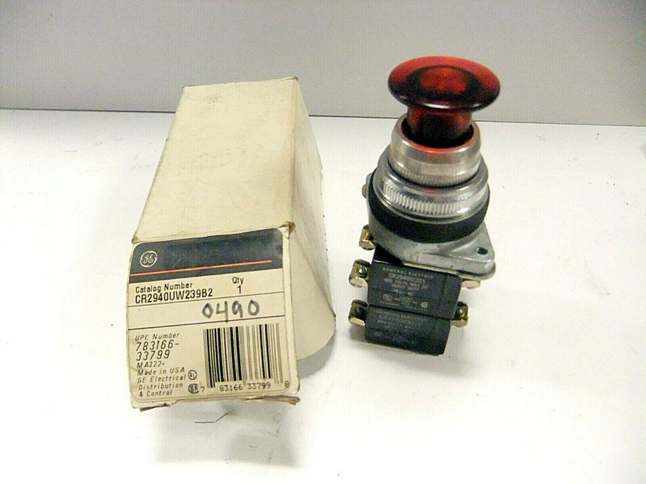 GE Illuminated Push Button RED CR2940UW239B2