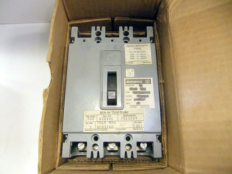 Westinghouse Circuit Breaker HFB3100
