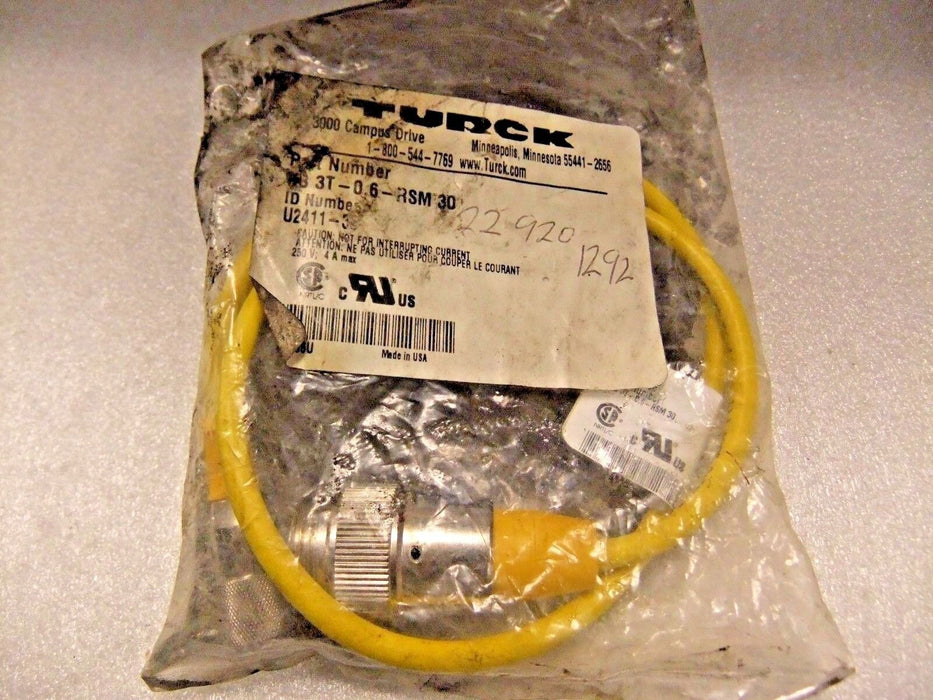 Turck KB-3T-0.6-RSM30 Cable U2411-30