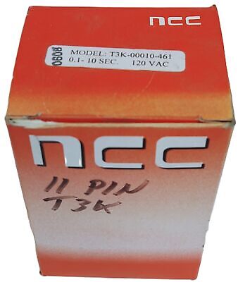 AMETEK National Controls T3K-10-461 120VAC 1-10 Sec Solid State Time Delay Relay