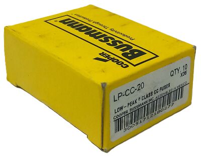 Bussmann LP-CC-20 600 V AC/300 V DC 20 A Current-Limiting Time-Delay Fuse