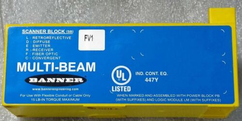 Banner Engineering SBFV1 Fiber Optic Scanner Block