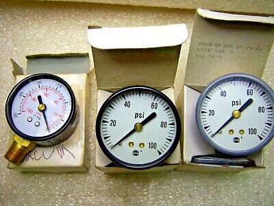 3 Spec Gauges 163139 P/N 2A144 + 2A147 2" 100 PSI