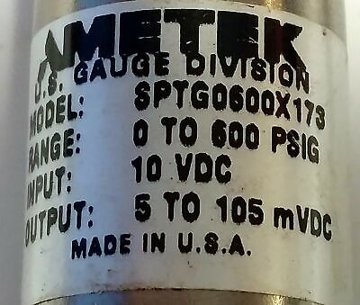 AMETEK SPTG0600Z173 Pressure Transducer