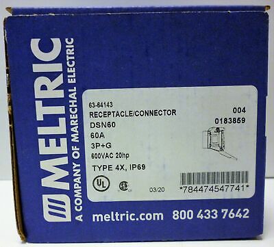 Meltric 63-64143 60A 600 VAC Receptacle