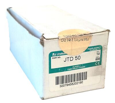 Littelfuse JTD-50 JTD 50 JTD050 50 A 600 V Time-Delay Fuses - Lot of 10