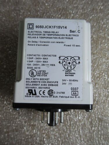 Square D 9050Jck1F15V14 Electrical Timing Relay