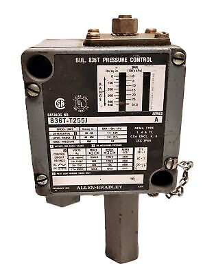 Allen-Bradley 836T-T255J 40-450 psi Industrial Electronic Dual Pressure Switch