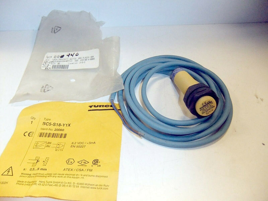 Turck Capacative Proximity Sensor BC5-S18-Y1X