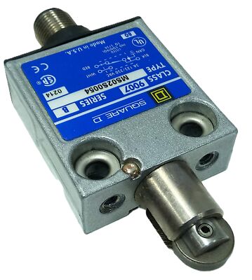 Square D 9007MS02S005421 125/250 V AC 3 A Roller Plunger Limit Switch
