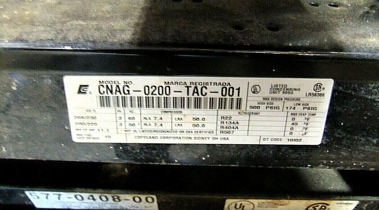 Copeland Condensing Unit CNAG-0200-TAC-001