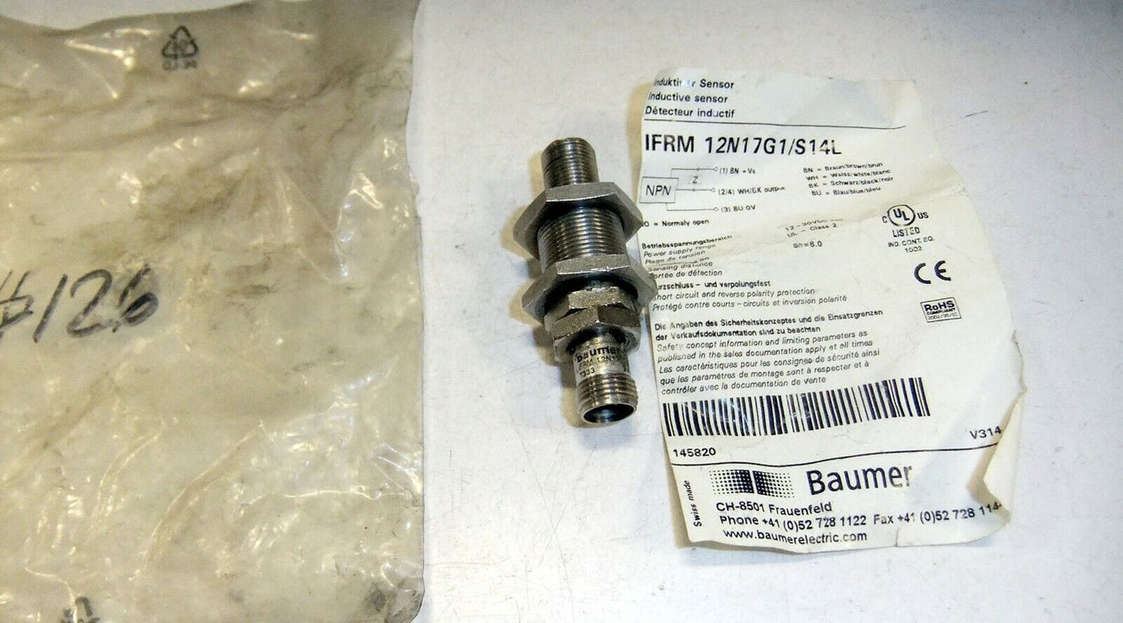 Baumer Inductive Sensor IFRM12N17G1/S14L