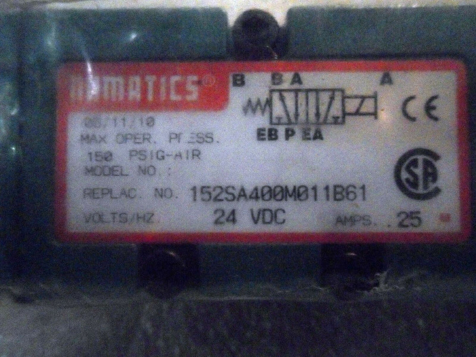 Numatics 152SA400M011B61 Mark 15 Directional Control Valve, 1/8"
