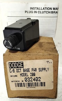 Dodge 032402 Model 200 Clutch/Brake Octal Socket Base Power Supply