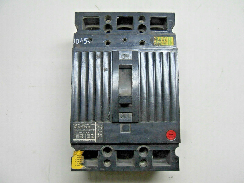 GE TED126090 CIRCUIT BREAKER 600V 90A
