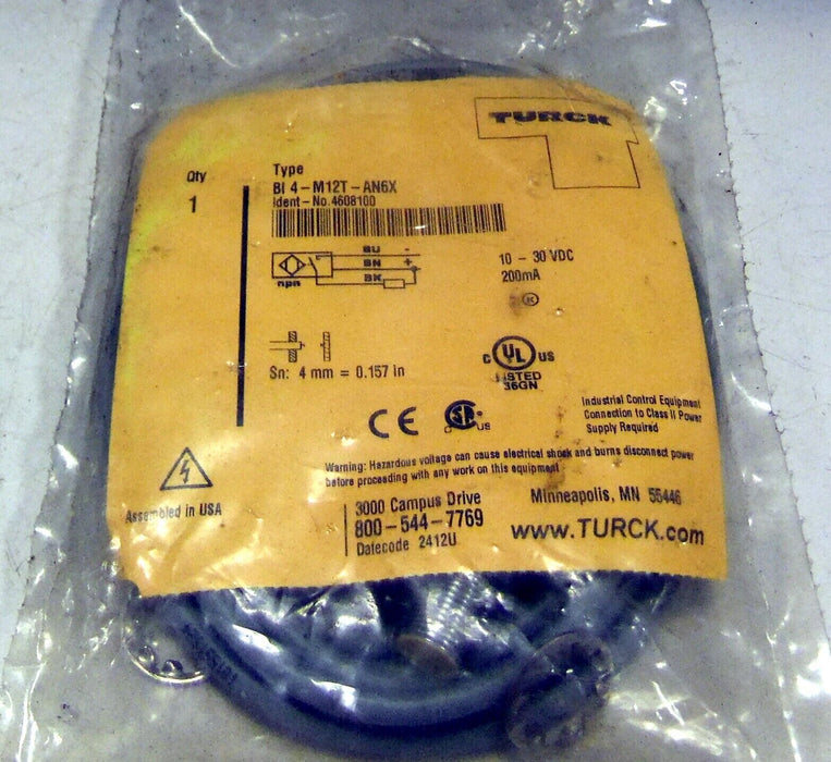 Turck BI4-M12T-AN6X Embeddable Sensor 4mm Range