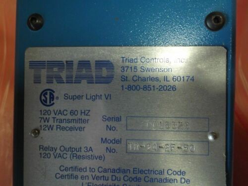 Triad Controls Light Curtain Receiver 24INX50FT SCAN AREA TR-24-2F-50