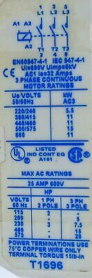 Cutler-Hammer CE15EN3TB 600V 25A Contactor with 24VAC Coil