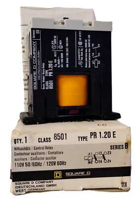 Square D 8501-PR1.20E 110/120 V AC 10 A Overload Control Relay