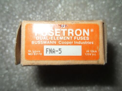 4 Bussmann FNA-5 125 VAC 5A Dual Element Fuses