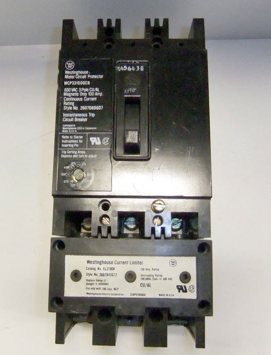 Westinghouse MCP331000CR Circuit Breaker W/ EL3100R Limiter