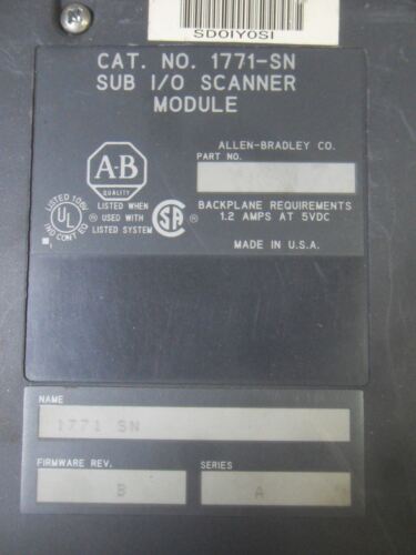 Allen-Bradley 1771-SN SUB I/O Scanner Module