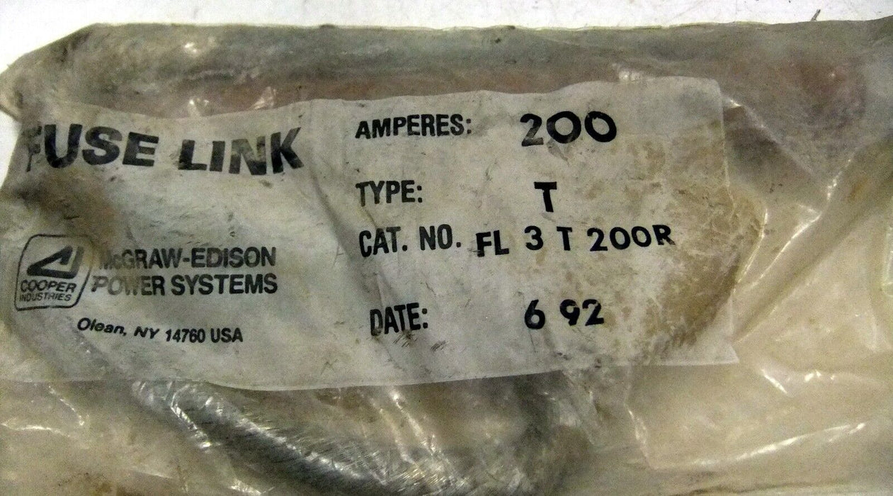 Cooper McGraw Edison Fuse Link FL3T200R 200A