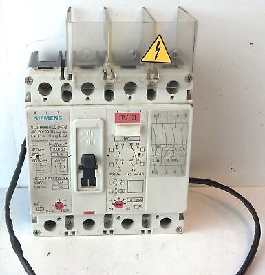 Siemens 3VF3212-1MW41-0AC2 600 V 100-125 A 4 Pole Circuit Breaker